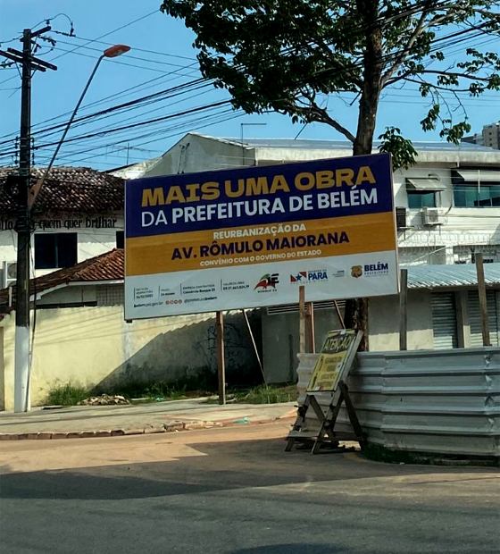 Prefeitura de Belém segue colecionando obras paradas; avenida Romulo Maiorana integra a lista.