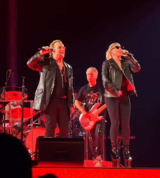 Lady Gaga canta 'Shallow' com U2 na Sphere, em Las Vegas; assista ao vídeo