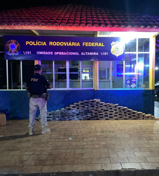 PRF apreende 112 kg de maconha, em Altamira/PA