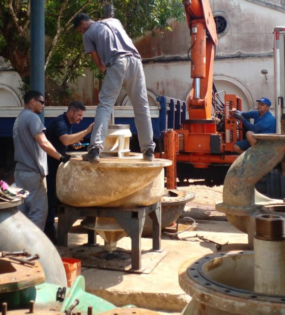 Companhia de Saneamento do Pará instala 6ª bomba de captação no Bolonha