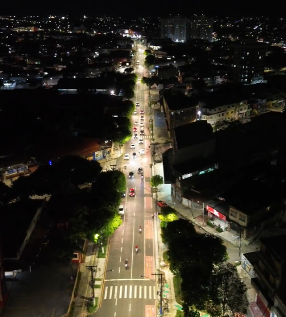 Prefeitura de Belém instala 134 luminárias de LED na avenida Senador Lemos