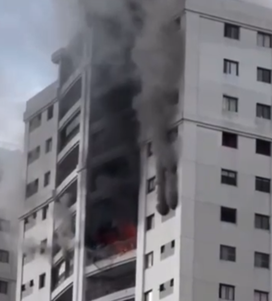 Incêndio atinge prédio em Belém; veja o vídeo 