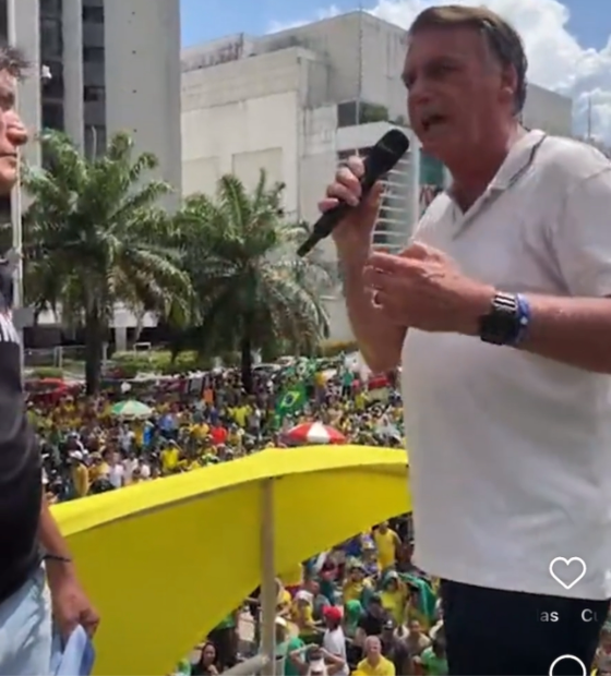 Bolsonaro discursa por 8 minutos na Doca, mas fala sobre Éder Mauro dura tímidos 25 segundos