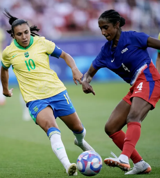 Brasil cai diante dos EUA e fica com a prata em possível adeus de Marta em Paris