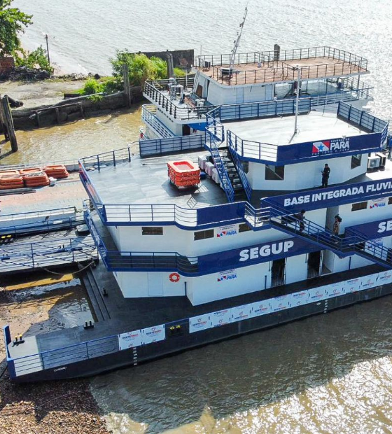 Obra da Base Fluvial Candiru alcança 100% e está pronta para ser instalada em Óbidos