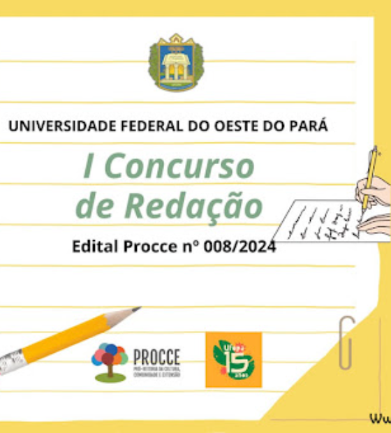 Ufopa promove concurso de redação para estudantes em comemoração aos 15 anos da instituição