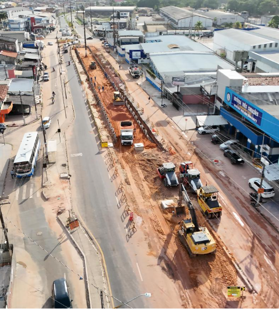 NGTM começa a erguer as rampas do viaduto na Mário Covas com a Três Corações, em Ananindeua