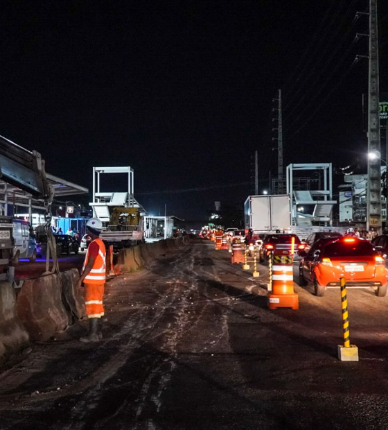 Trânsito tem alterações noturnas para remoção de passarela antiga no km 4 da BR-316