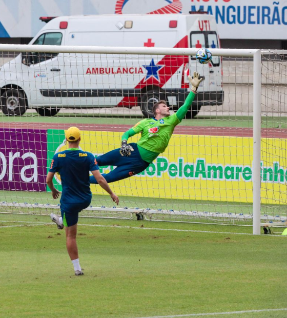 No Novo Mangueirão, Seleção Brasileira treina para enfrentar a Venezuela  