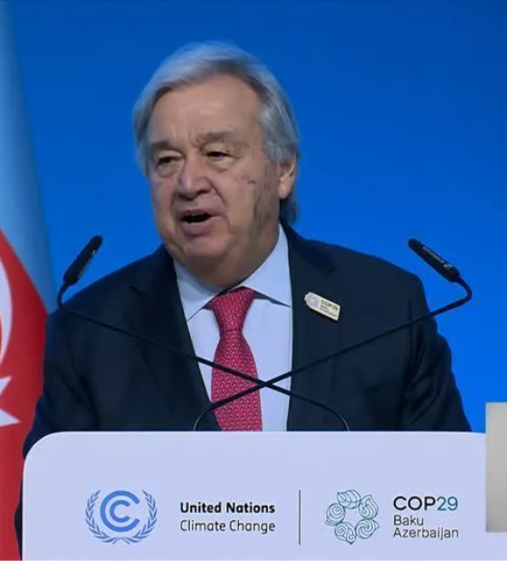 Guterres: Se falharmos na COP 29, isso terá impacto negativo na COP 30 no Brasil