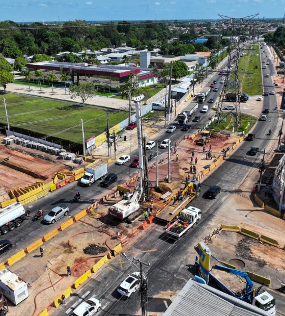 NGTM conclui as fundações do viaduto da Mário Covas com a Independência, em Ananindeua