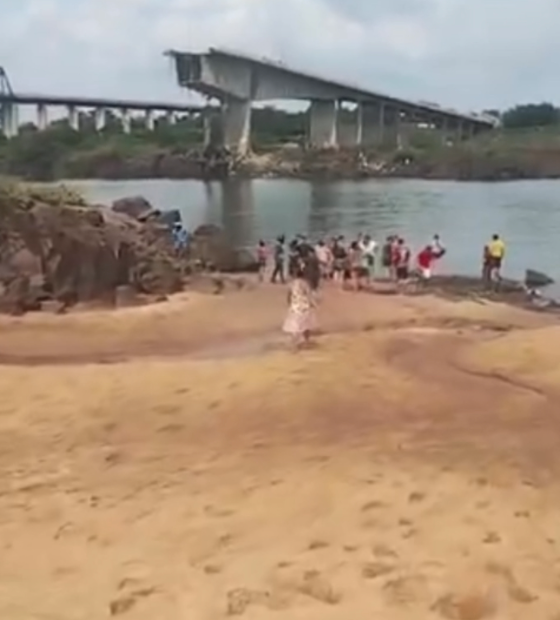 Ponte entre Maranhão e Tocatins desaba e deixa uma pessoa morta; veja o vídeo