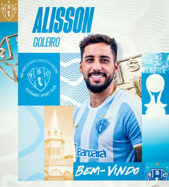 Goleiro Alisson é o novo reforço do Paysandu para a temporada