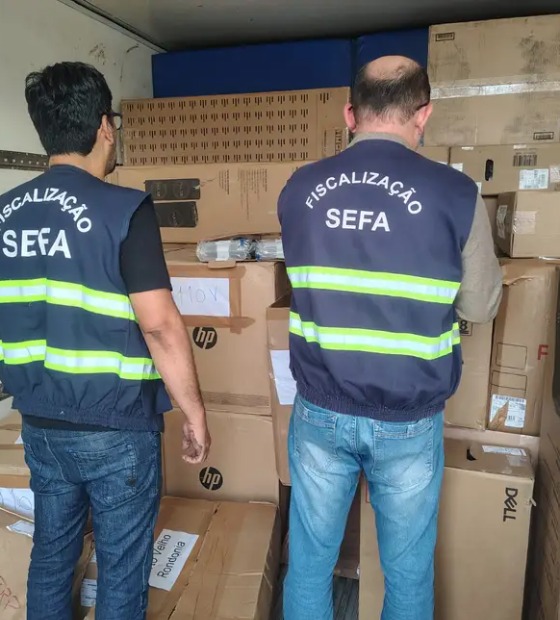 Sefa retém produtos de informática avaliados em mais de R$ 35 mil no nordeste paraense