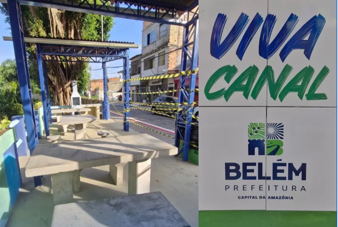 Trio é preso ao ser flagrado pichando canal recém-revitalizado em Belém