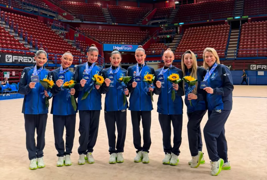 Brasil leva ouro no Conjunto Geral e prata nas Cinco Bolas em Milão, na Copa do Mundo de Ginástica Rítmica